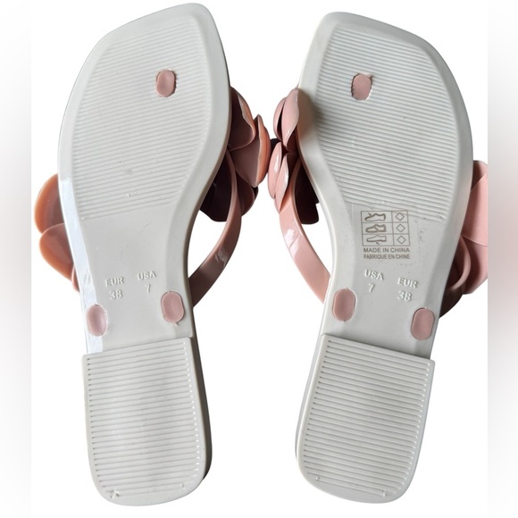 Jeffrey Campbell Women's Fleuris Jelly Flip Flop Pink Sandals Size 7 - Picture 4 of 6